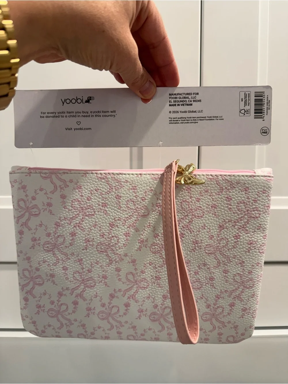 LoveShackFancy x Target Yoobi Floral Pouch Trio in Pink, White, Blue